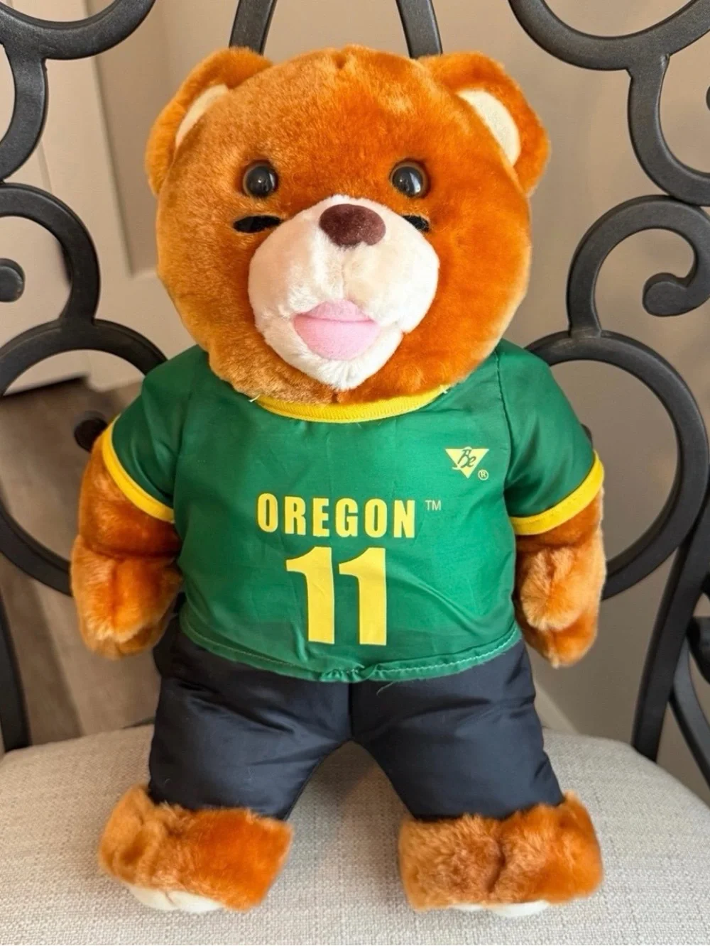 Vintage Oregon Ducks Teddy Bear Plush #11 Officially Licensed NCAA Collectible